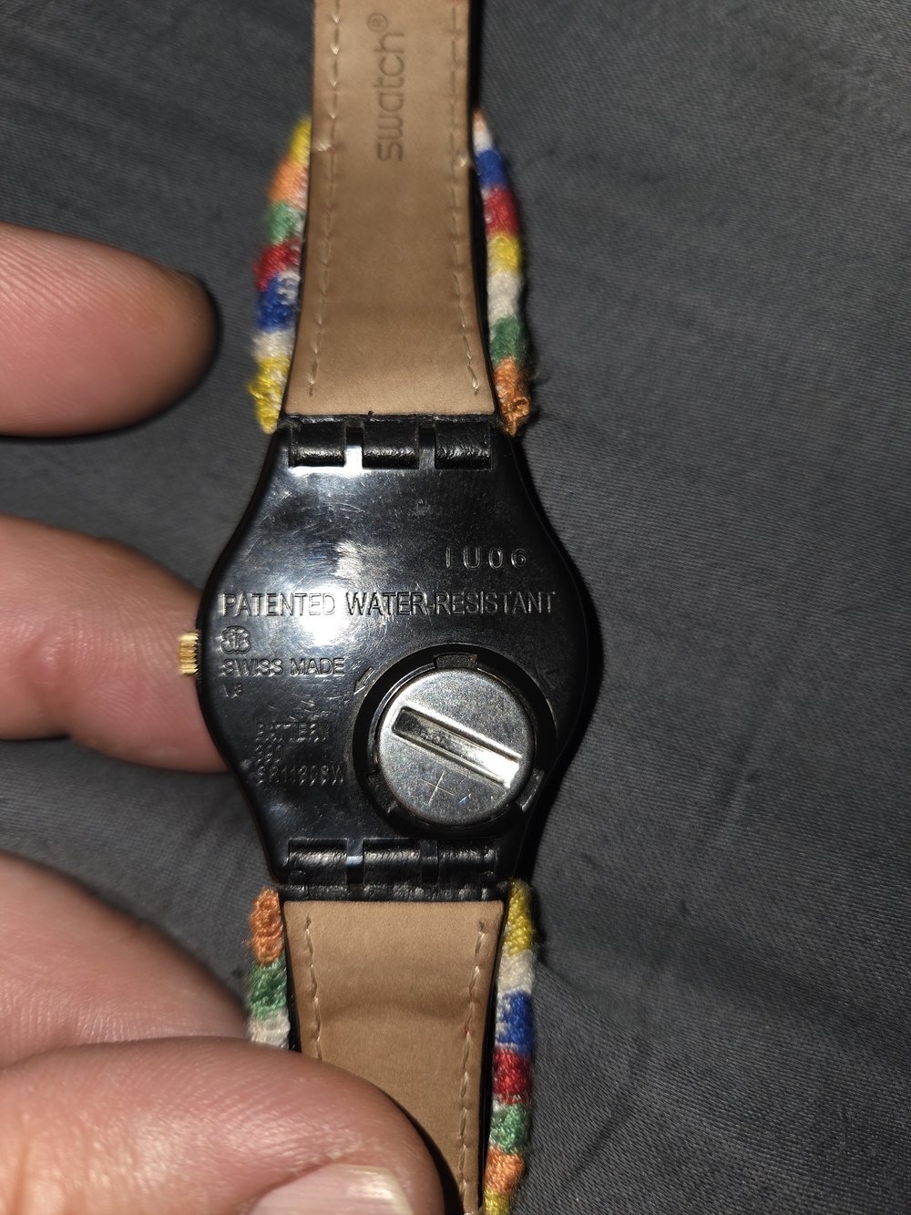 Rare Swatch Die Glocke (The Bell) Quartz Cow/Bell Embroided Flower Watch. - Picture 4 of 9